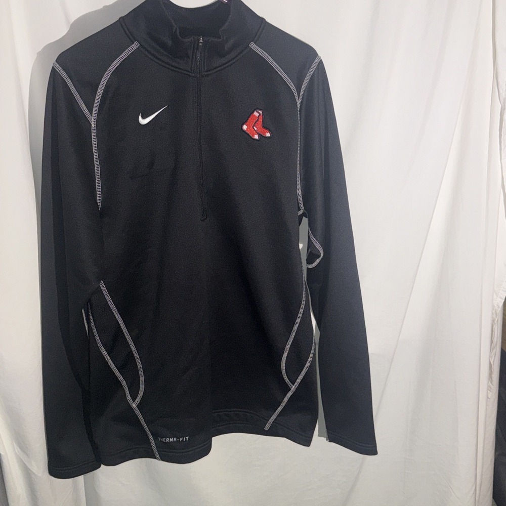 Boston Red Sox Nike Therma -Fit Black 3/4 Zip Size Small Baseball MLB